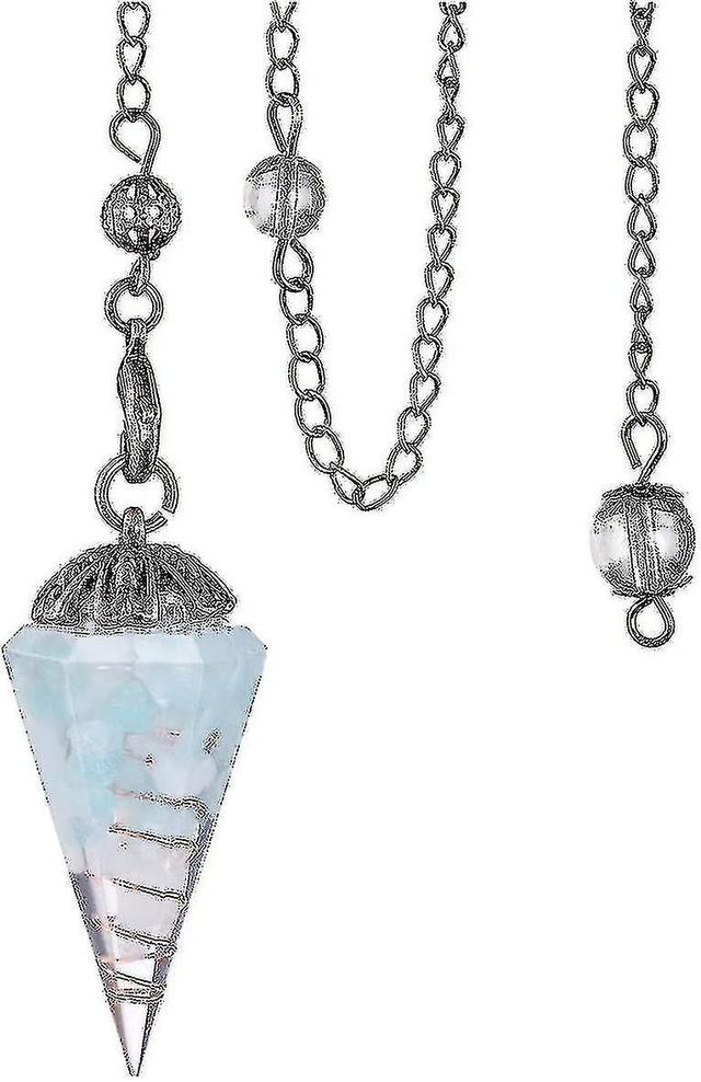 Crystal Aquamarine Energy Pendulum For Divination on Productcaster.