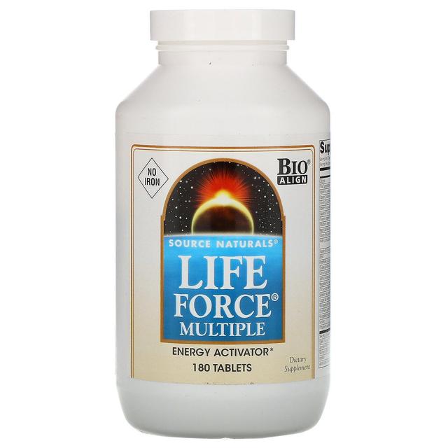 Source Naturals Lähde Naturals, Life Force Multiple, ei rautaa, 180 tablettia on Productcaster.