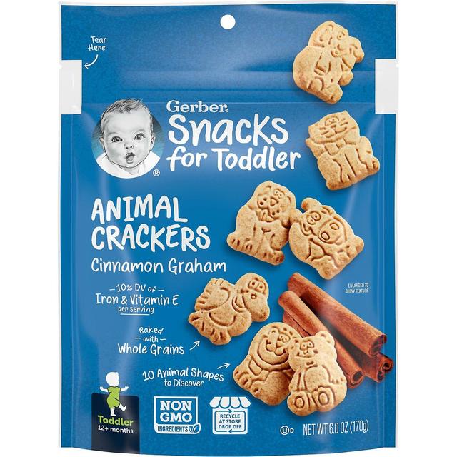 Gerber, Animal Crackers, 12+ Maanden, Cinnamon Graham, 6 oz (170 g) on Productcaster.