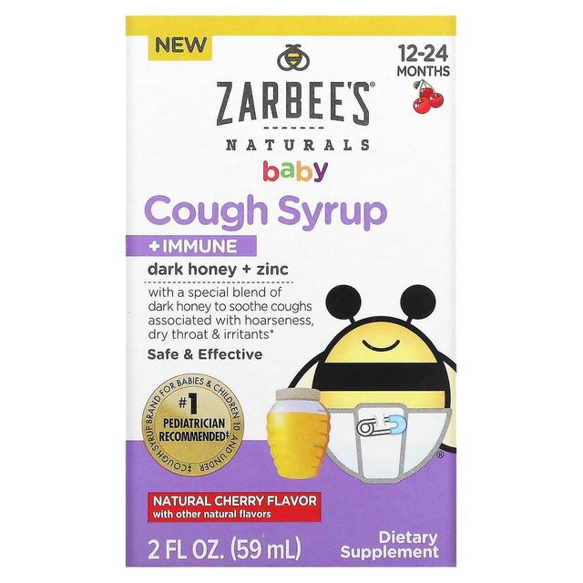 Zarbees, Baby, Cough Syrup + Immune, 12-24 Months, Natural Cherry, 2 fl oz (59 ml) on Productcaster.