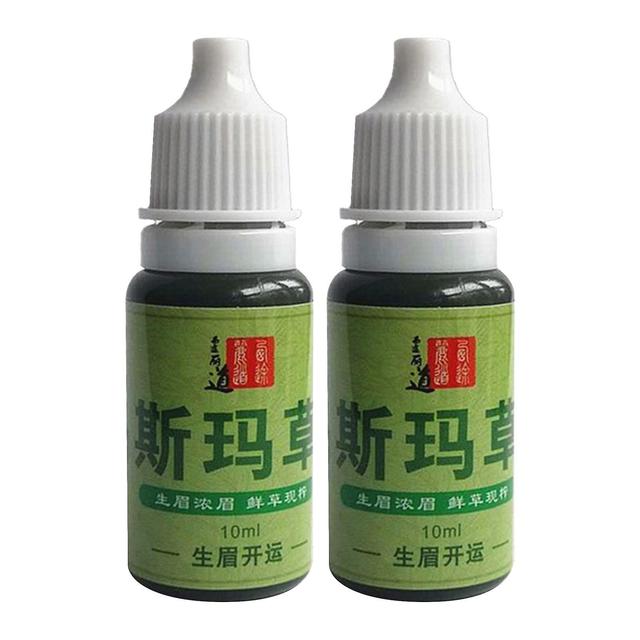 Hongyexin 2pcXinjiang Usma Grass Juice, Eyebrow, Straw Mash, Thick Eyelashes, Fresh Usman, Hair Line, And Increased Beard 2x10ml on Productcaster.