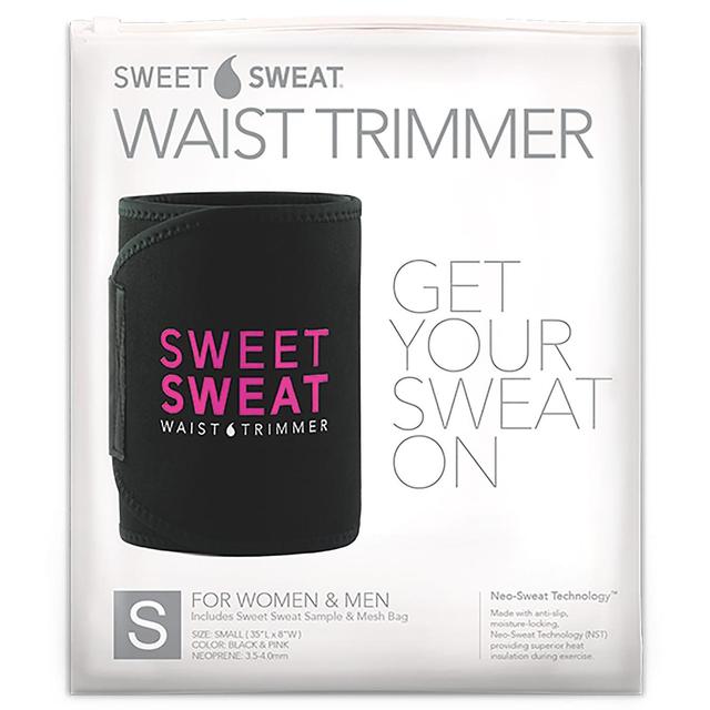 Sports Research Sportforskning, Sweet Sweat Waist Trimmer, Liten, Svart & Rosa, 1 Bälte on Productcaster.