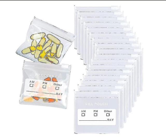 Toyvian 10pcs Small Pills Bags Self Sealing Pills Pouches Clear Pills Pouches Reusable Pills Bags Resealable Bags 7.7x7cm on Productcaster.