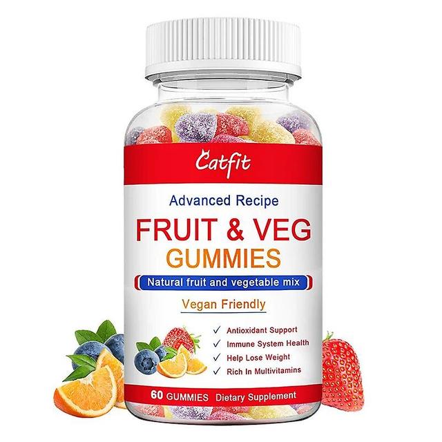 Catfit Naturlig Blandad Förening Frukt & Grönsaker Tuggummi Gastrointestinal Omvårdnad Hjälp Matsmältning Objekt Vitamintillskotthuamade Huamade 60pcs on Productcaster.