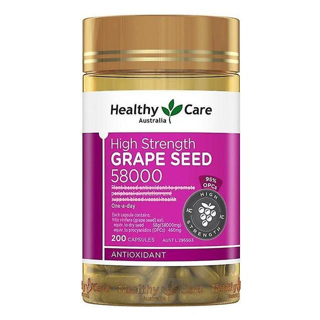 Healthy Care High Strength Grape Seed 58000mg - 200 capsules on Productcaster.