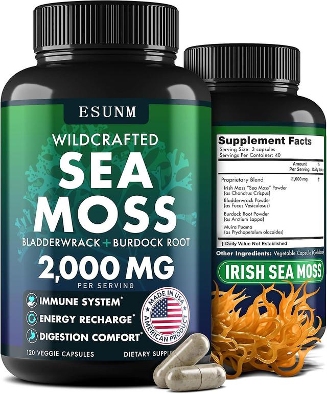 Denstyle Sea Moss Capsules, Irish Sea Moss Capsules, Seaweed Capsules Advanced with Burdock Root, Bladderwrack & Muira Puama for Immunity, Gut, & E... on Productcaster.