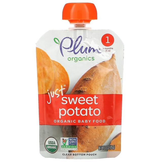 Plum Organics, Organic Baby Food, 4 Months & Up, Just Sweet Potato, 3 oz (85 g) on Productcaster.