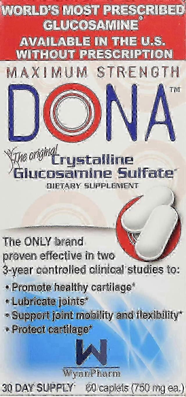 Dona crystalline glucosamine sulfate, max strength, caplets, 60 ea on Productcaster.