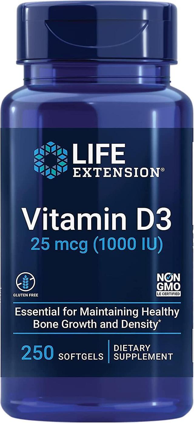 Life Extension Livsförlängning Vitamin D3 25 mcg (1000 IE) 250 Softgels on Productcaster.