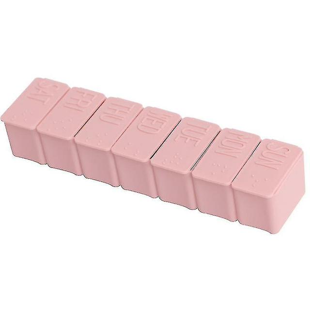 Pill Organiser Pink,7 Day Pill Boxes Weekly Pill Box Reminder Portable 7 Day Tablet Boxes For Hold Vitamins, Cod Liver Oil, Supplements And Medi -t on Productcaster.