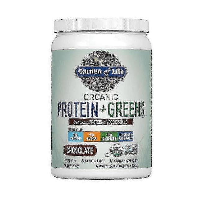 Garden of Life Bio Protein & Greens Pulver, Schokolade, 20g Protein, 19,6 oz on Productcaster.