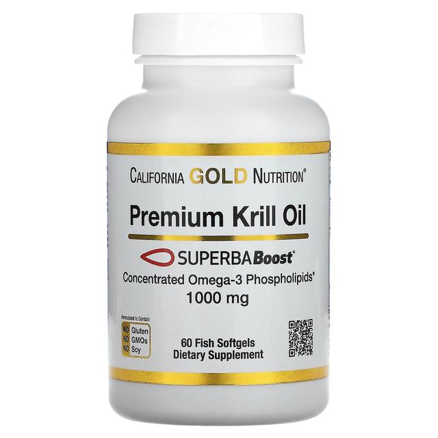 California Gold Nutrition, Premium Krill Oil with SUPERBABoost, 1,000 mg, 60 Fish Softgels on Productcaster.