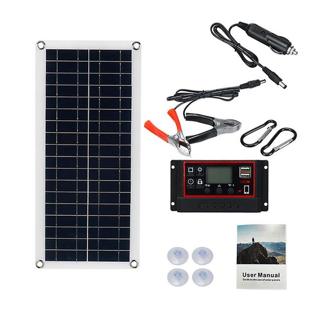 Monocrystalline Solar Kit Portable Bendable Off-grid Charger For Camping Tent Car With 60A Controller on Productcaster.