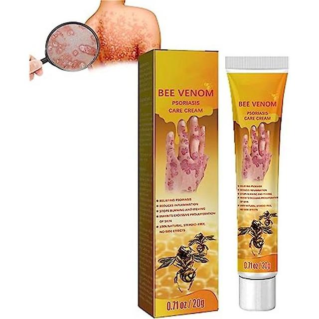 Jielin Bee Venom Psoriasis Treatment Cream Natural Plant Formula For Rapid Relief Anti-inflammatory on Productcaster.