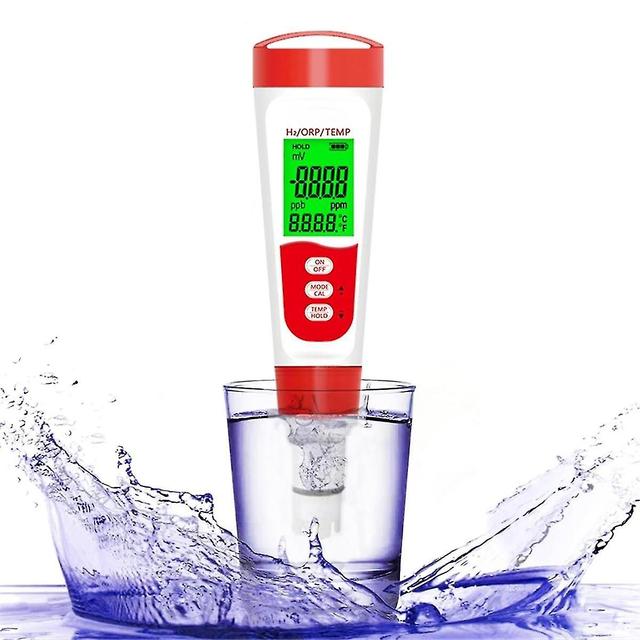 Medidor de prueba de botella de agua de hidrógeno, bolígrafo de prueba de nivel de hidrógeno digital de 3 en 1 H2 / orp / temp para Daily Dr Rojo on Productcaster.