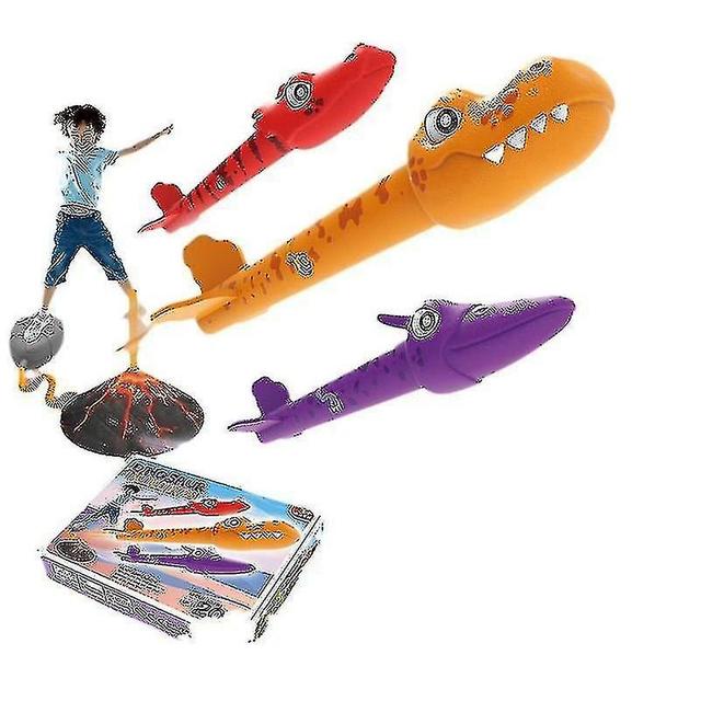 Foot Launcher, Flying Dinosaur, Soaring Rocket, Foot Pedal Rocket Launcher, Outdoor Parent-child Chi on Productcaster.