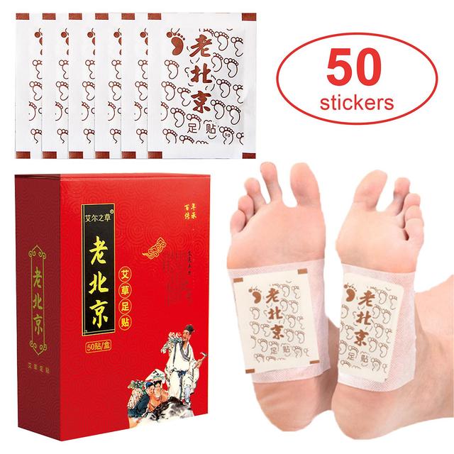 20/30/50100 Pcs Ginger-Wormwood Foot Patch Detox Foot Patches Pads Improve Sleep Health Multicolor 50 stickers on Productcaster.