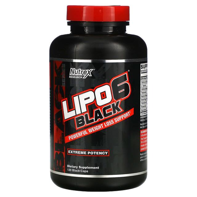 Nutrex Research, LIPO-6 Black, Extreme Potency, 120 Black-Caps on Productcaster.