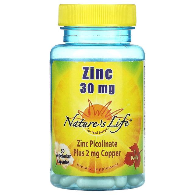 Nature's Life, Zink, 30 mg, 50 vegetarische Kapseln on Productcaster.