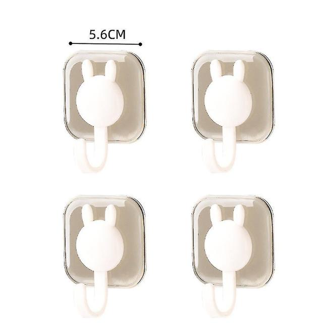 Skbcv Niedlicher Hase Klebehaken Heavy Duty No Marks Kitchen Hook No Drilling No Nails Towel Hanging Hook Grau-weiß 1pc on Productcaster.