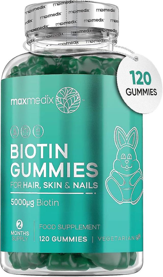 maxmedix Biotin Gummies for Hair Skin and Nails 5000mcg 120 Gummies LONG on Productcaster.