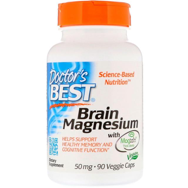 Doctor's Best, Brain Magnesium with Magtein, 50 mg, 90 Veggie Caps on Productcaster.