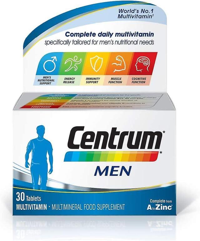 Centrum Mens Multivitamine & Mineralien - 24 essentielle Nährstoffe - 30 Tabletten on Productcaster.