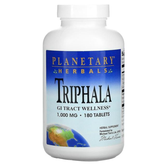 Planetary Herbals, Triphala, GI Tract Wellness, 1,000 mg, 180 Tabletter on Productcaster.