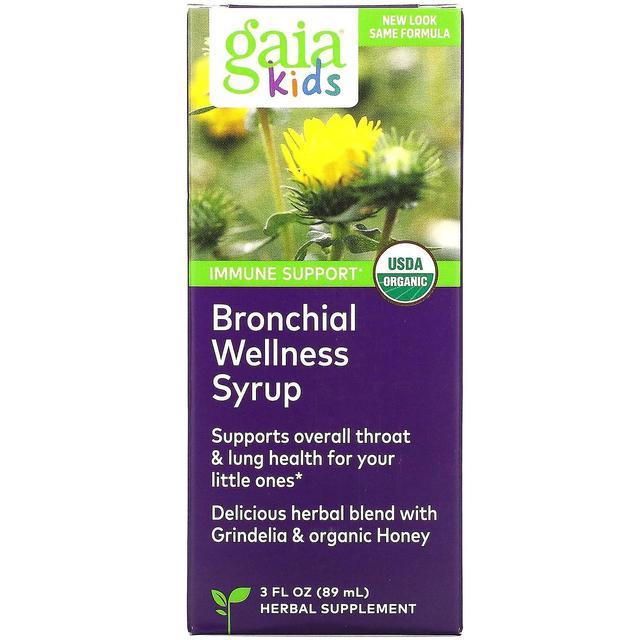 Gaia Herbs, Bronchial Wellness Syrup for Kids, 3 fl oz (89 ml) on Productcaster.