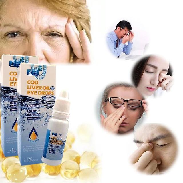 Coscelia Cod Liver Oil Eye Drops Relieves Dry Red Blood Eyes Anti-itchy Health Fatigue Eyes Detox Medical Cleanning Care Health on Productcaster.