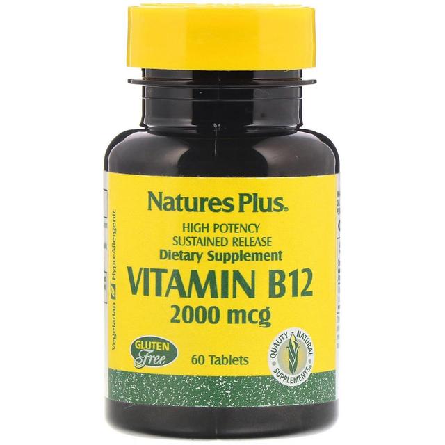 Nature's Plus, Vitamin B-12, 2000 mcg, 60 Tablets on Productcaster.