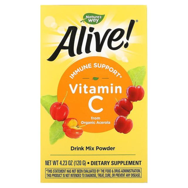 Nature's Way, Alive!, Vitamin C Drink Mix Pulver, 4,23 oz (120 g) on Productcaster.