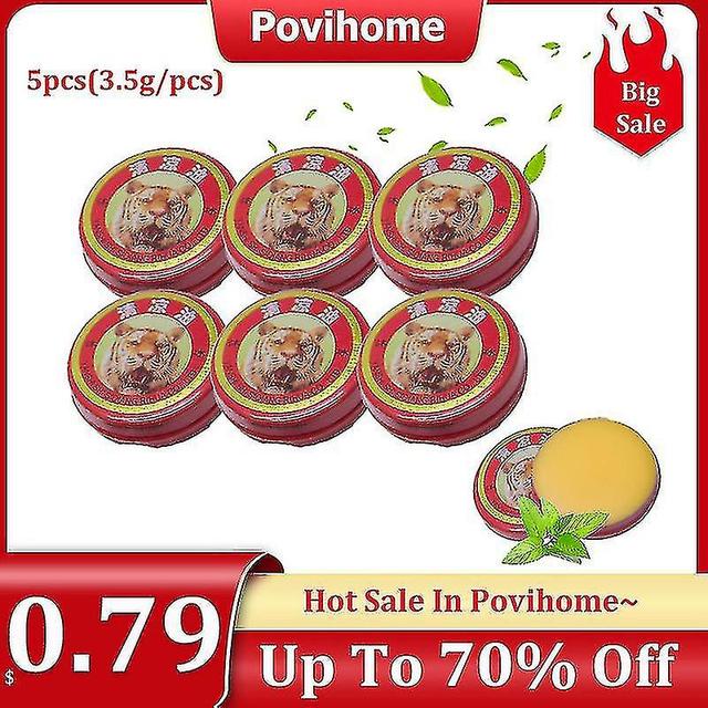 5pcs Hot Sale Tiger Balm Cooling Oil Mosquito Bite Anti-itching Cream Relieve Di on Productcaster.