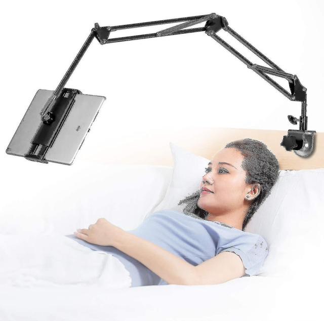 Tablet Holder For Bed, Adjustable And Foldable With 360 Degree Rotation For Iphone, Ipad, Cell Phone on Productcaster.