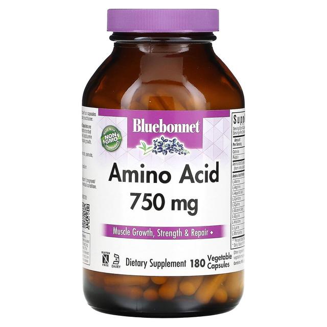 Bluebonnet Nutrition, Aminoácidos , 750 mg, 180 Cápsulas Vegetais on Productcaster.