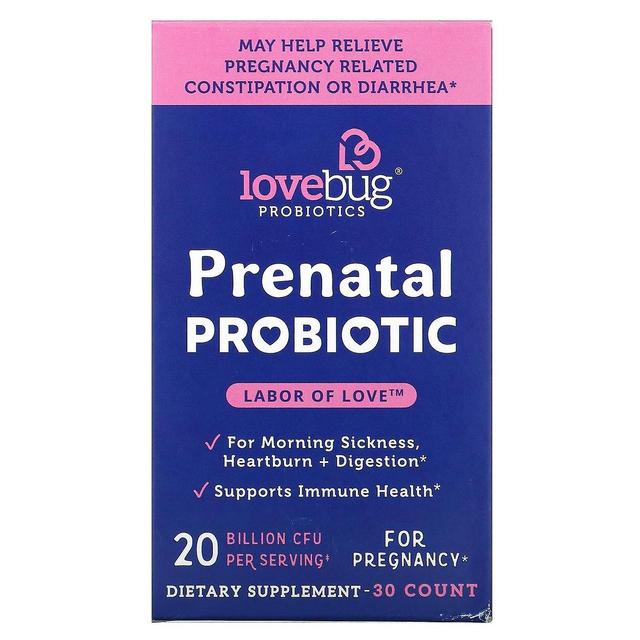 LoveBug Probiotics, Prenatal Probiotic, 20 Billion CFU, 30 Count on Productcaster.