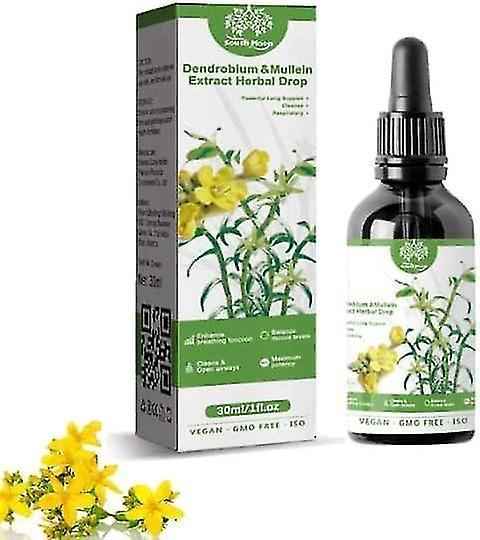 1pc Dendrobium And Mullein Extract - Powerful Lung Support, Cleansing And Respiratory System, Dendrobium And Mullein Extract Herbal Drops, Dendrobium on Productcaster.