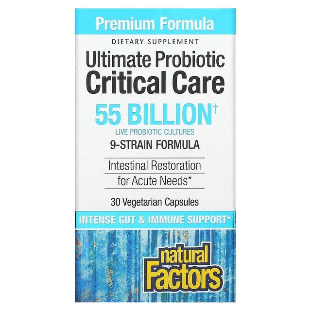 Natural Factors Fattori naturali, Ultimate Probiotic, Critical Care, 55 miliardi, 30 capsule vegetariane on Productcaster.