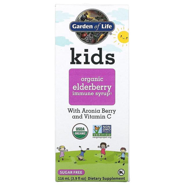 Garden of Life, Kids, Organic Elderberry Immune Syrup with Aronia Berry and Vitamin C, 3.9 fl oz (11 on Productcaster.