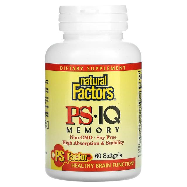 Natural Factors Naturlige faktorer, PS - IQ-hukommelse, 60 softgels on Productcaster.