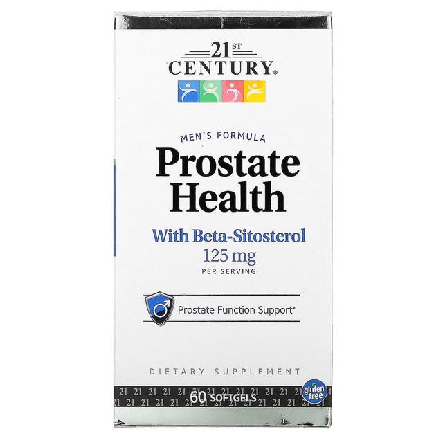 21st Century Século 21, Saúde da próstata com beta-sitosterol, 125 mg, 60 cápsulas gelatinosas on Productcaster.