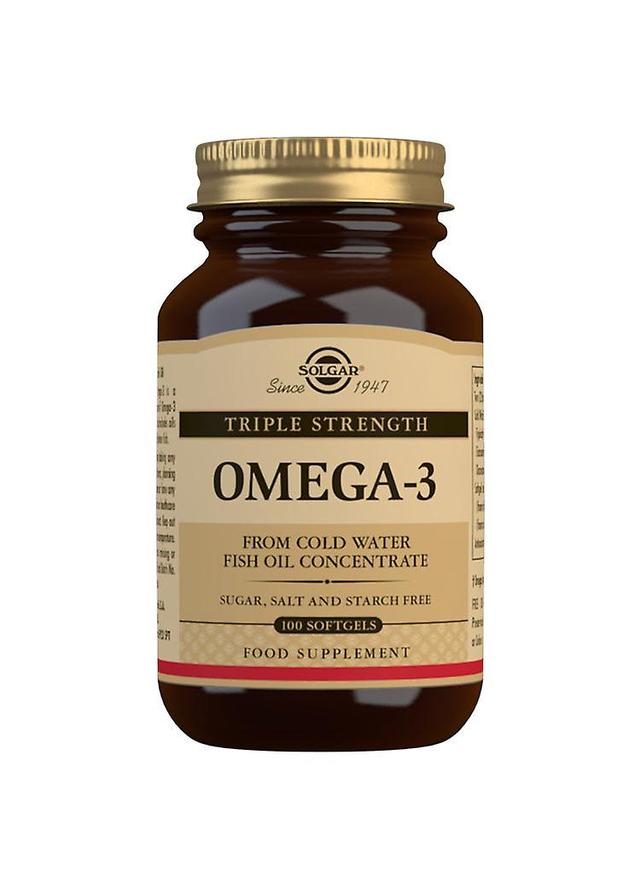 Solgar omega-3 (kolminkertainen vahvuus) 100's on Productcaster.