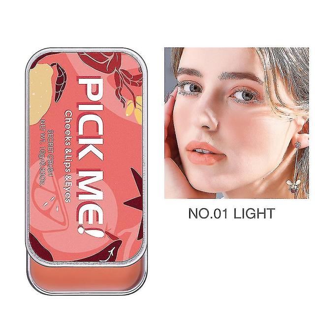 Skbcv 3 i 1 Blush Cream Multipurpose leppestift øyenskygge kinn Høy pigmentert leppestift øyenskygge Blusher on Productcaster.