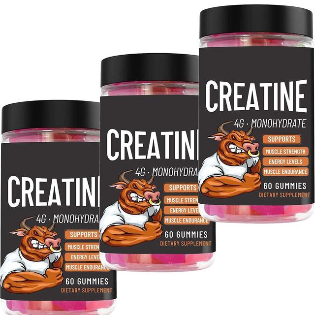 1-pack Creatine Monohydrate Gummies | Dietary Supplement For Increasing Muscle Mass, Energy, Muscle Recovery And Endurance 3PCS on Productcaster.