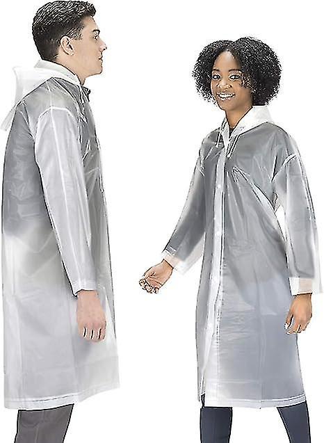 Jnnjv Manteau De Pluie (paquet De 2) Poncho De Pluie Eva Pour Femmes Et Hommes, Impermable Rutilisable on Productcaster.