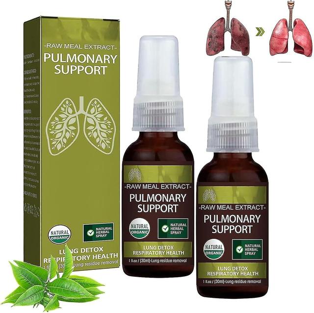 Breathdetox Herbal Lung Cleansing Spray, rydder lungerne af affald og slim, fremmer lungesundhed, Health Supplement 2pcs on Productcaster.