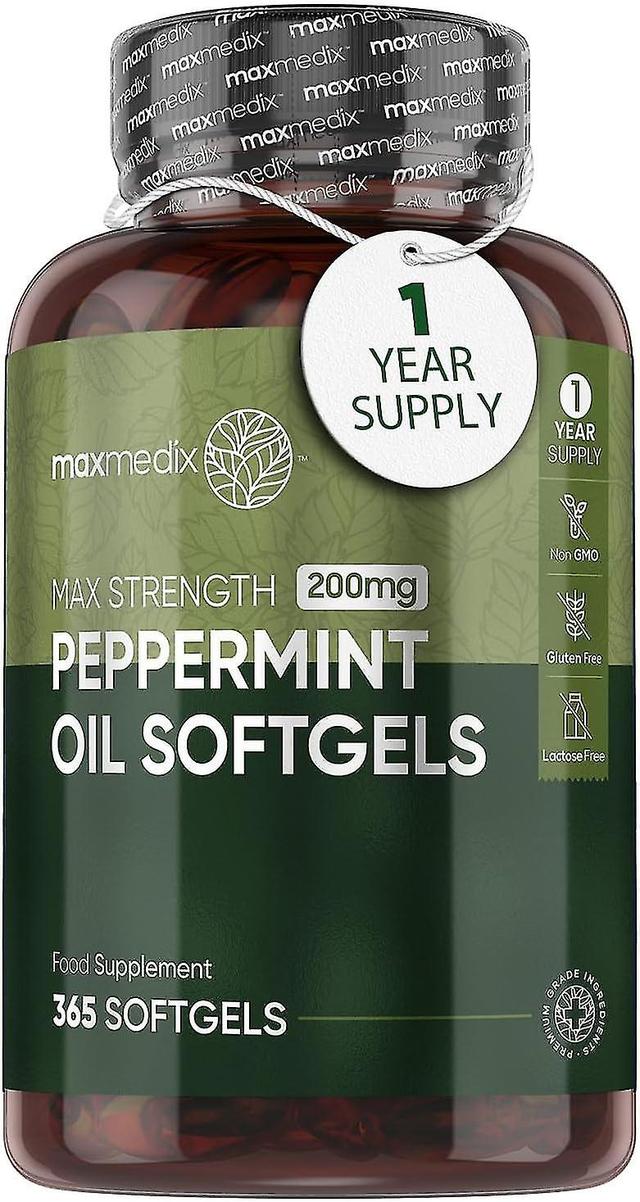 Capsule di olio di menta piperita Softgels - 200mg di olio di menta piperita ad alta resistenza - 365 softgels (1 anno di fornitura) on Productcaster.