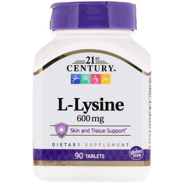 21st Century Século 21, L-lisina, 600 mg, 90 comprimidos on Productcaster.