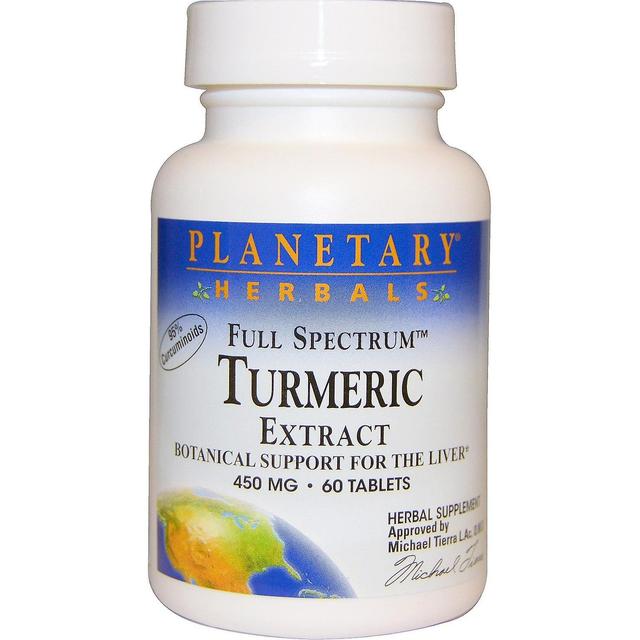 Planetary Herbals, Full Spectrum Turmeric Extract, 450 mg, 60 Tablets on Productcaster.