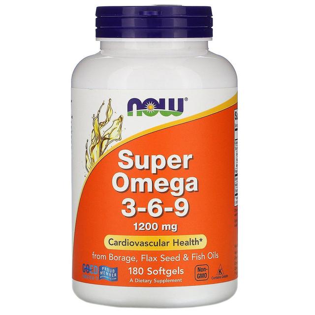 NOW Foods Now Alimentos, Super Omega 3-6-9, 1.200 mg, 180 Cápsulas gelatinosas on Productcaster.